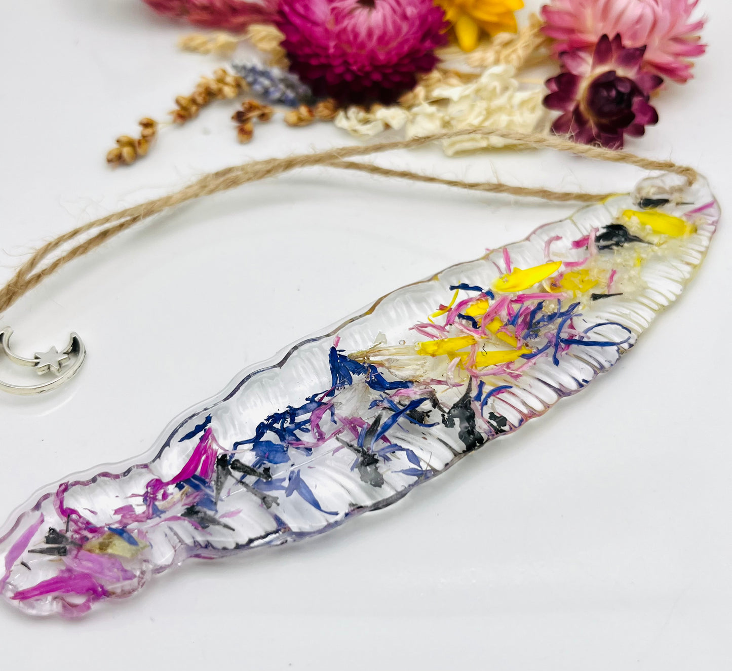6" Aster Moon Bookmark