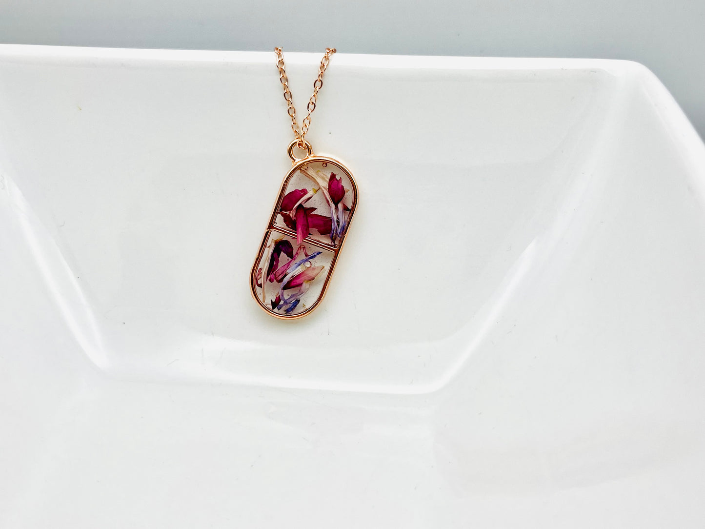 Rose Gold Pill Necklace