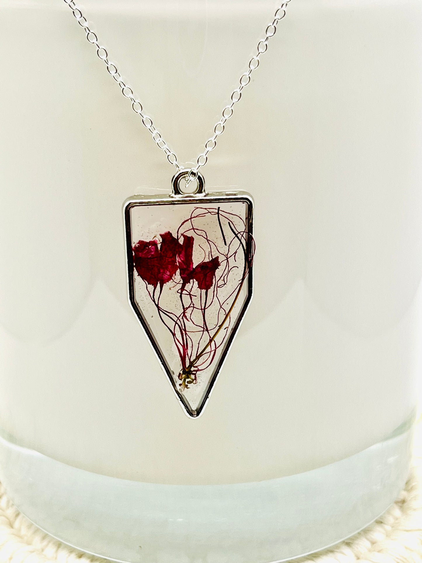 Single Bloom Cleome Necklace