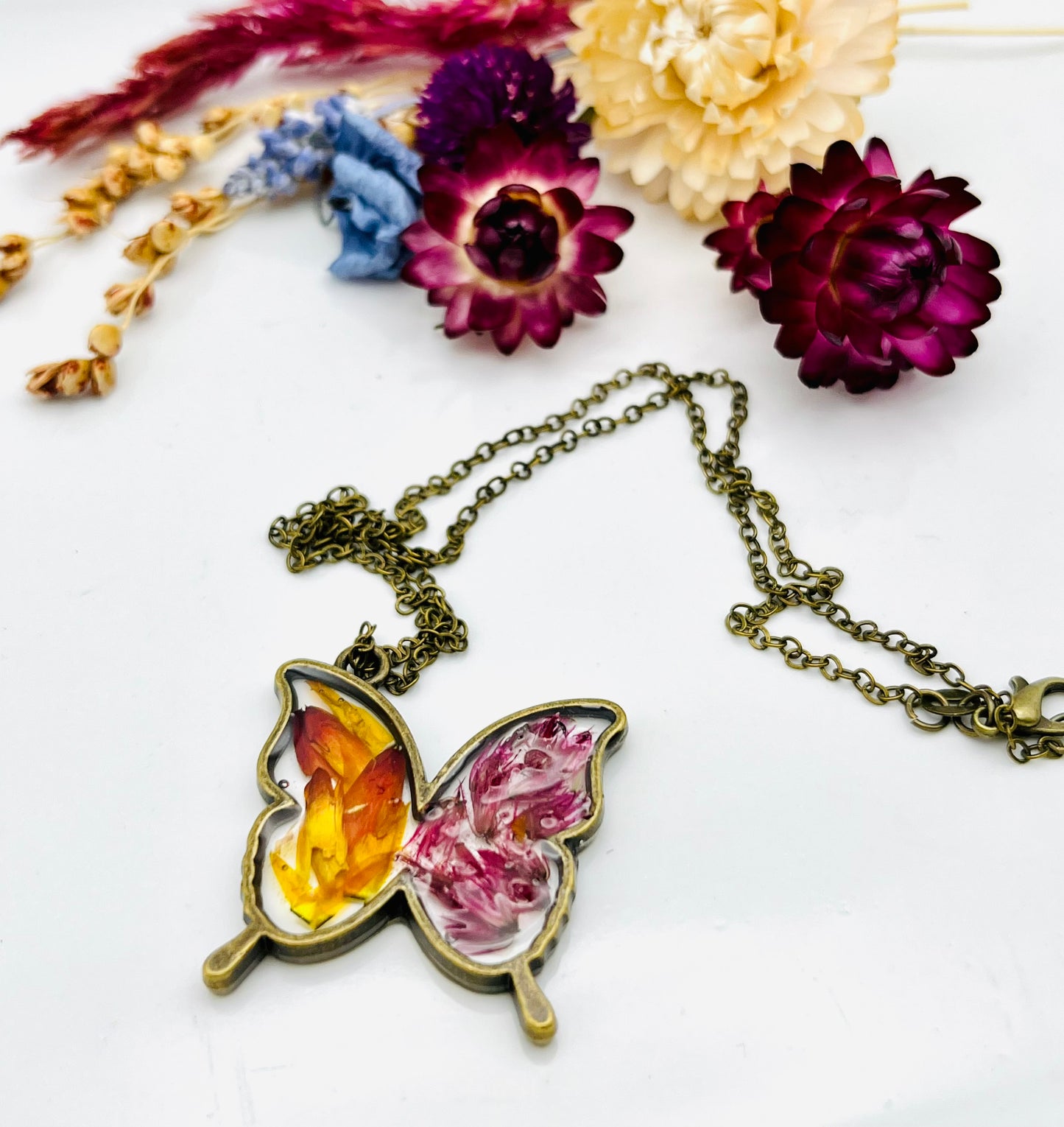 Bronze Butterfly Necklace