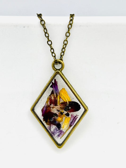 Natural Dried Flower Life Tree Pendant Necklaces for Women