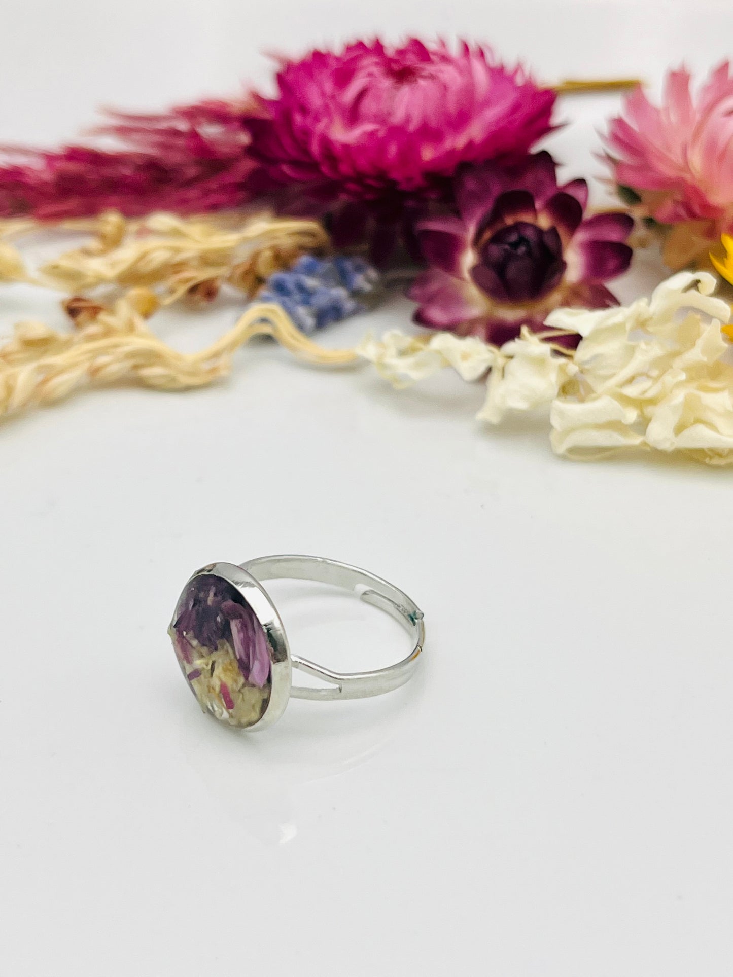 Purple Silver Ring